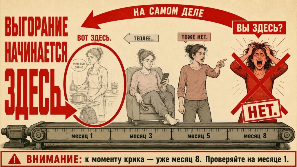 Выгорание мамы не начинается с крика. Оно начинается с вечернего «мне всё равно»