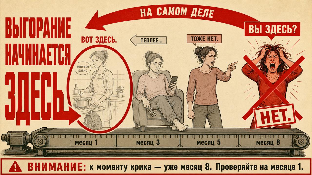 Выгорание мамы не начинается с крика. Оно начинается с вечернего «мне всё равно»