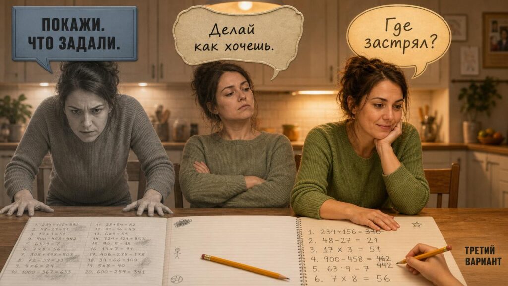 Я пробовала контролировать уроки, потом отпустила. Оба варианта провалились — нашла третий.